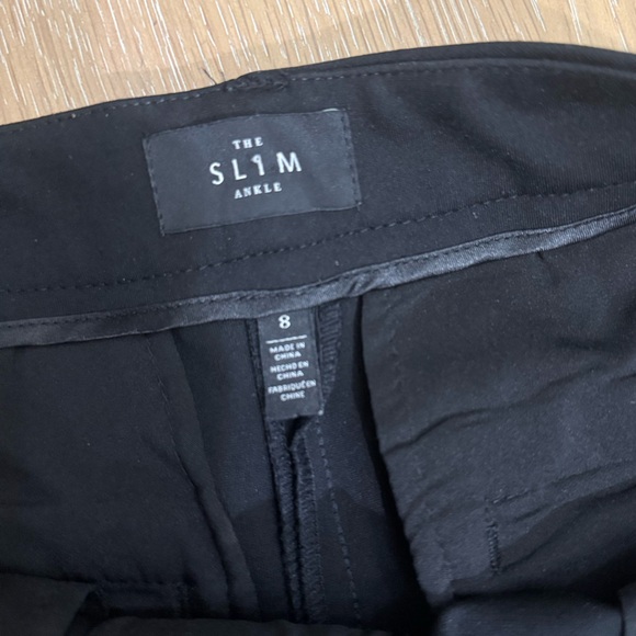 White House Black Market Classic Black Straight Leg Trousers - Picture 6 of 7